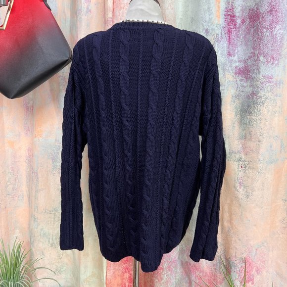 📌VTG Long Sleeves Merino Wool Pullover - Sweater w/ Cable Pattern from Germany - Picture 2 of 13